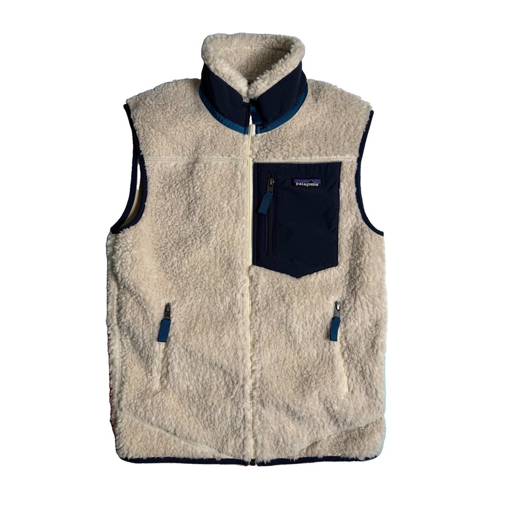Patagonia Vest Mens XS Oatmeal Zip Retro-X Deep Pile Fleece Classic Vest NWOT
